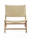 Sillón madera de haya con asiento y respaldo trenzado