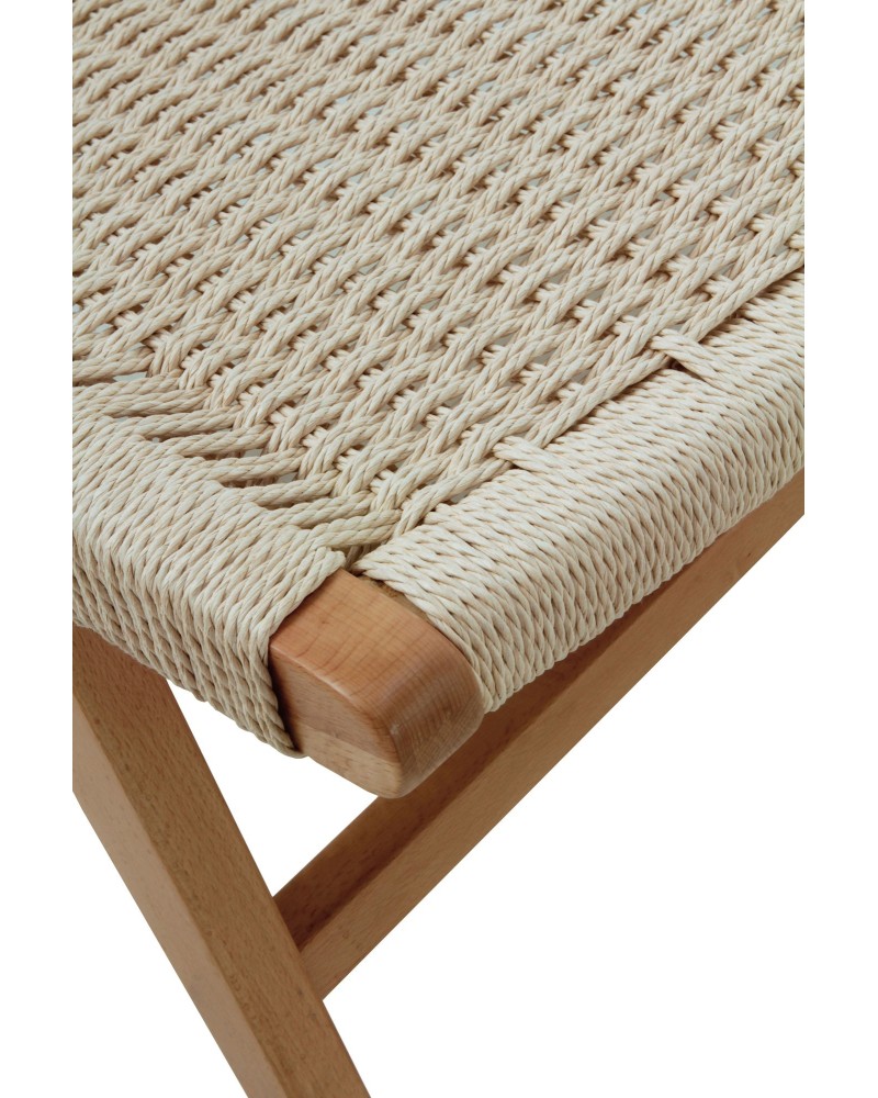 Sillón madera de haya con asiento y respaldo trenzado