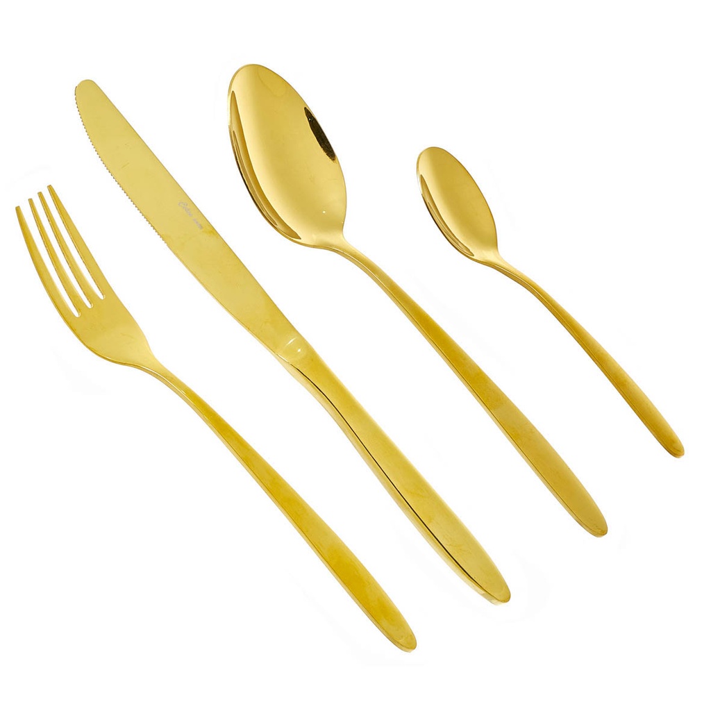 Juego de cubiertos 24 pz dorado