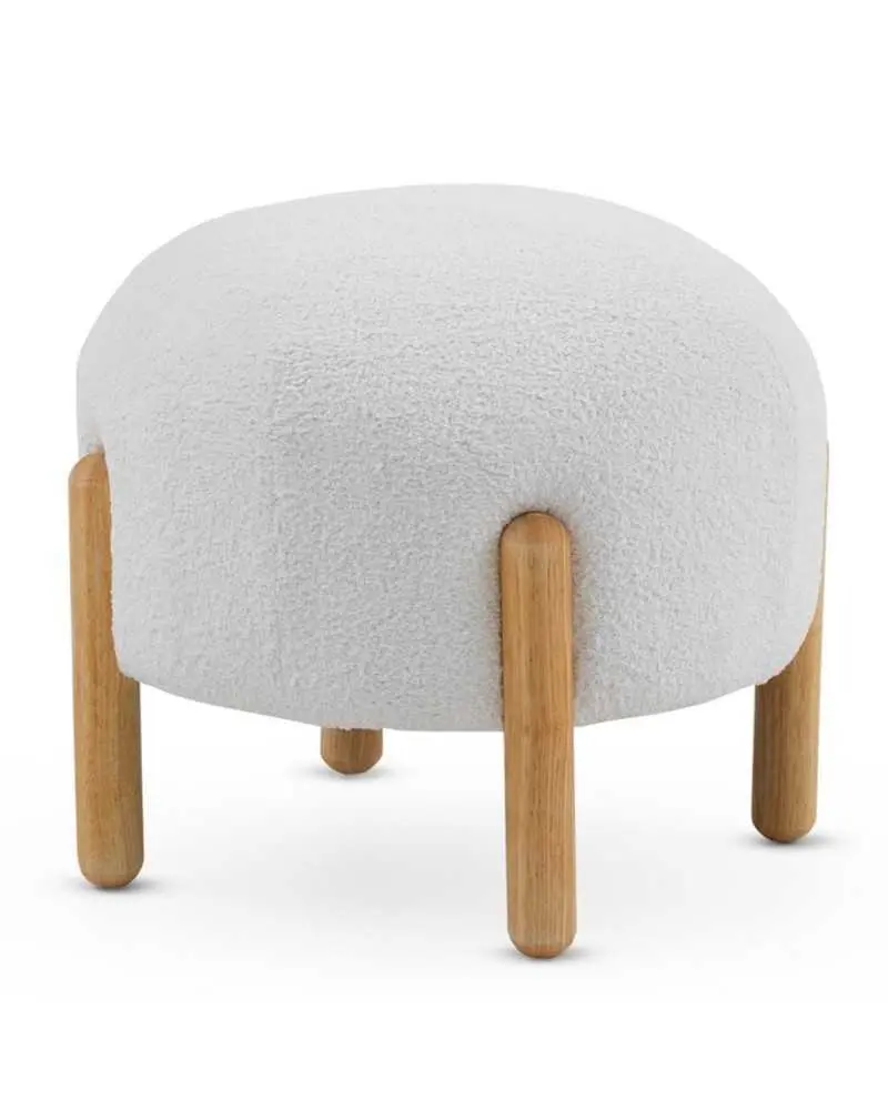 Puff tapizado boucle banco