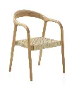 Sillón de madera asiento trenzado