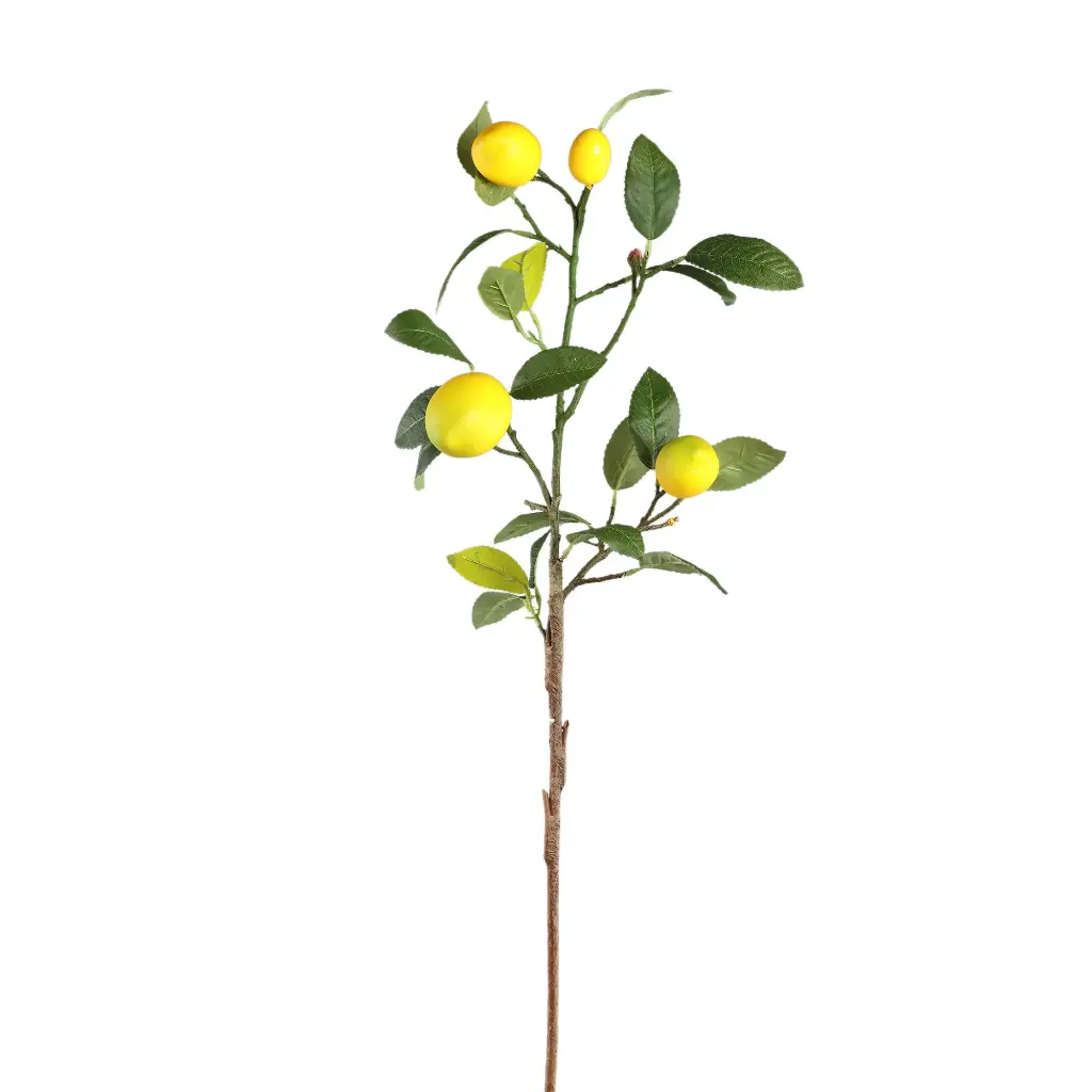 Rama artificial con limones