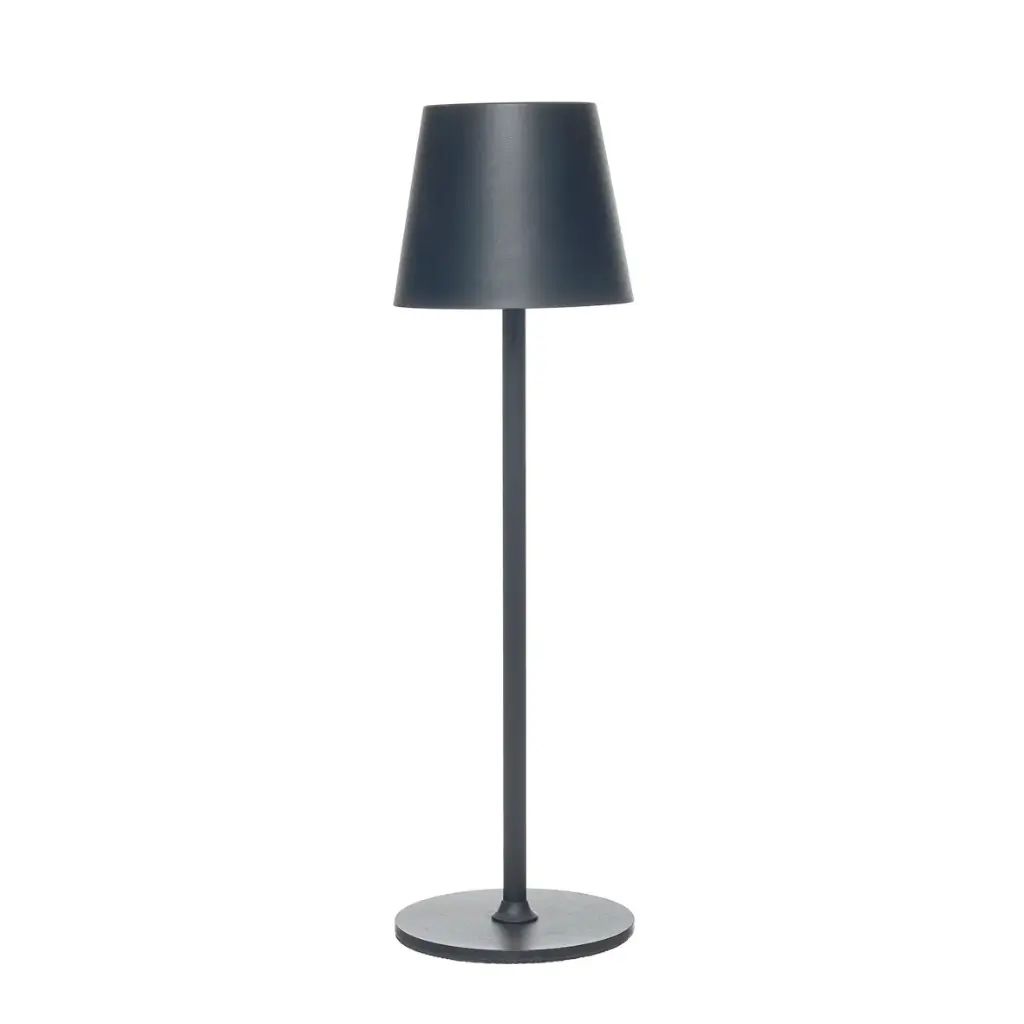 Lámpara de mesa metálica negra