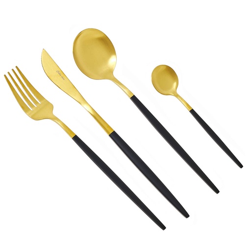 [2005-64035] Juego de cubiertos 24 pz negro