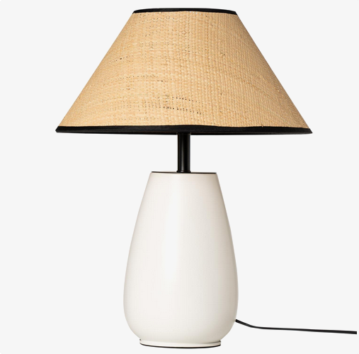 [1732-00LP306602] Lámpara de mesa Llosa blanco