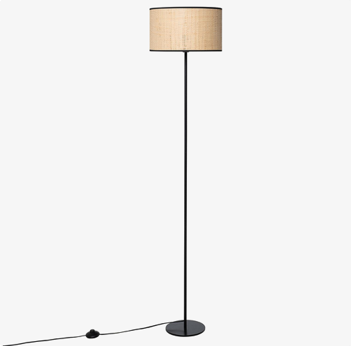 [1732-00LP206201] Lámpara suelo Gelves negro 160cm