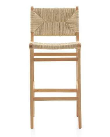 [0149-11260] Taburete de madera hevea trenzado (Pack 2 ud)