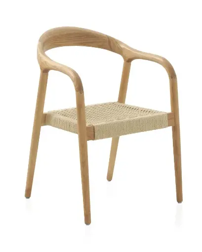 Sillón de madera asiento trenzado