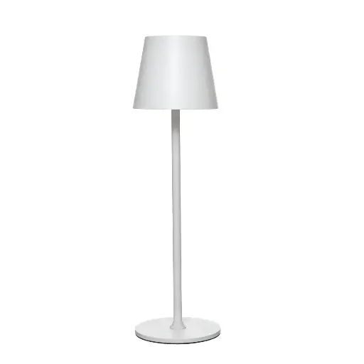 [2005-98024] Lámpara de mesa metálica blanca