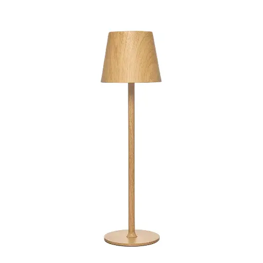 [2005-98025] Lámpara de mesa metálica roble