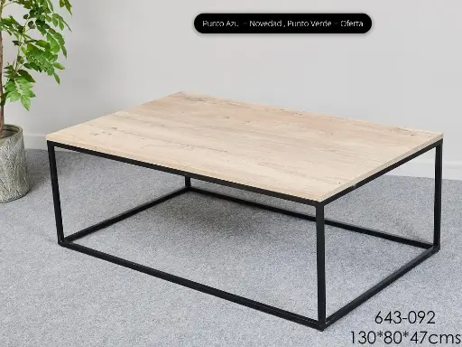[9114-643-092] Mesa café Terra 130x80x47 cm
